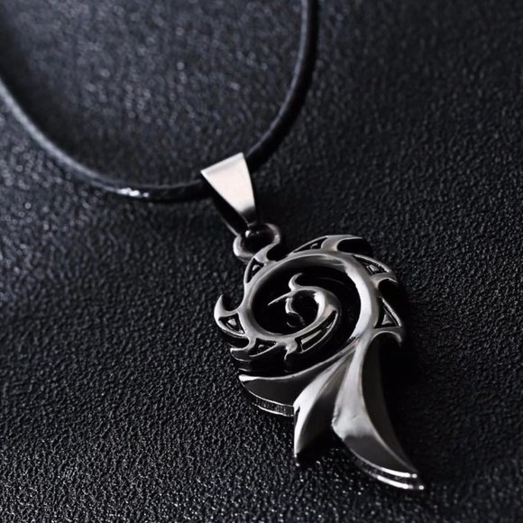 ❤️Fashion Fire Flame Pendants Leather Choker Necklaces for women/menN90201P172 - Picture 2 of 7